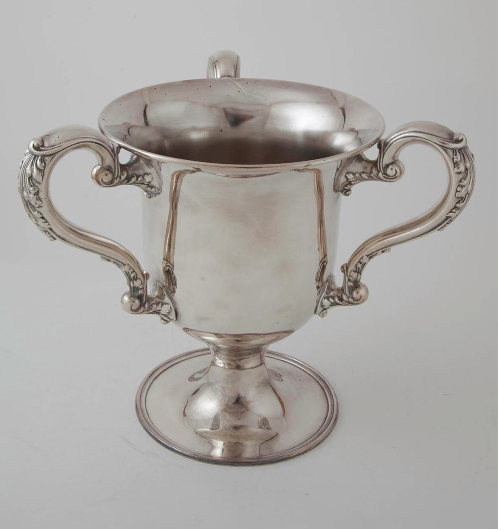 Silver Plated Three Handled Loving Cup/Wine Cooler